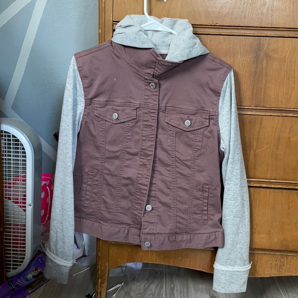 Fabric and denim jacket